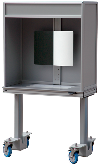 ErgoVu-30 Small footprint inspection booth - motorized lift option