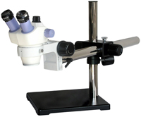 SZ445 4:1 Stereo Zoom Microscope  4:1 zoom ratio for magnification to 120x. Low cost, high performance optical system. Many accessories to customize. Camera ready model SZ445TR available. Compare to Nikon SMZ445 and SMZ460.